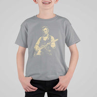 Vintage Rockin Abe Abraham Lincoln Playing Electric Guitar T Shirt For Kid Patriotic Music Rocker Mashup 4th of July Celebration