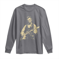 Vintage Rockin Abe Abraham Lincoln Playing Electric Guitar Long Sleeve Shirt Patriotic Music Rocker Mashup 4th of July Celebration