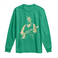 Vintage Rockin Abe Abraham Lincoln Playing Electric Guitar Long Sleeve Shirt Patriotic Music Rocker Mashup 4th of July Celebration