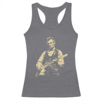 Vintage Rockin Abe Abraham Lincoln Playing Electric Guitar Racerback Tank Top Patriotic Music Rocker Mashup 4th of July Celebration