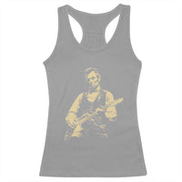 Vintage Rockin Abe Abraham Lincoln Playing Electric Guitar Racerback Tank Top Patriotic Music Rocker Mashup 4th of July Celebration