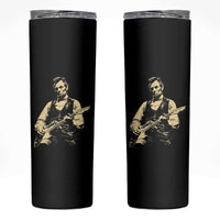 Vintage Rockin Abe Abraham Lincoln Playing Electric Guitar Skinny Tumbler Patriotic Music Rocker Mashup 4th of July Celebration