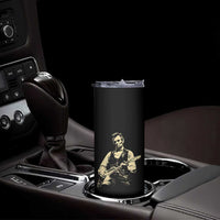 Vintage Rockin Abe Abraham Lincoln Playing Electric Guitar Skinny Tumbler Patriotic Music Rocker Mashup 4th of July Celebration