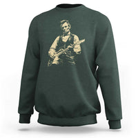 Vintage Rockin Abe Abraham Lincoln Playing Electric Guitar Sweatshirt Patriotic Music Rocker Mashup 4th of July Celebration