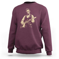 Vintage Rockin Abe Abraham Lincoln Playing Electric Guitar Sweatshirt Patriotic Music Rocker Mashup 4th of July Celebration