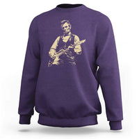Vintage Rockin Abe Abraham Lincoln Playing Electric Guitar Sweatshirt Patriotic Music Rocker Mashup 4th of July Celebration