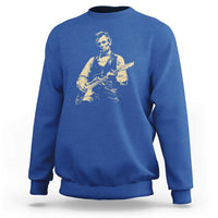 Vintage Rockin Abe Abraham Lincoln Playing Electric Guitar Sweatshirt Patriotic Music Rocker Mashup 4th of July Celebration