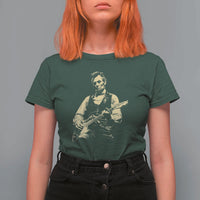 Vintage Rockin Abe Abraham Lincoln Playing Electric Guitar T Shirt For Women Patriotic Music Rocker Mashup 4th of July Celebration