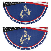 Vintage Rockin Abe Abraham Lincoln Playing Electric Guitar Patriotic Fan Flag Music Rocker Mashup 4th of July Celebration
