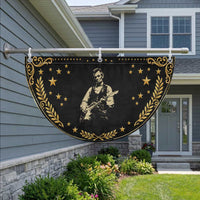 Vintage Rockin Abe Abraham Lincoln Playing Electric Guitar Patriotic Fan Flag Music Rocker Mashup 4th of July Celebration
