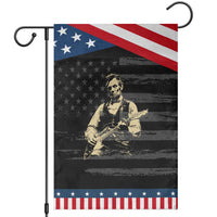 Vintage Rockin Abe Abraham Lincoln Playing Electric Guitar Garden Flag Patriotic Music Rocker Mashup 4th of July Celebration