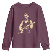 Vintage Rockin Abe Abraham Lincoln Playing Electric Guitar Youth Sweatshirt Patriotic Music Rocker Mashup 4th of July Celebration
