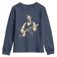 Vintage Rockin Abe Abraham Lincoln Playing Electric Guitar Youth Sweatshirt Patriotic Music Rocker Mashup 4th of July Celebration