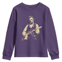 Vintage Rockin Abe Abraham Lincoln Playing Electric Guitar Youth Sweatshirt Patriotic Music Rocker Mashup 4th of July Celebration
