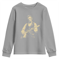 Vintage Rockin Abe Abraham Lincoln Playing Electric Guitar Youth Sweatshirt Patriotic Music Rocker Mashup 4th of July Celebration