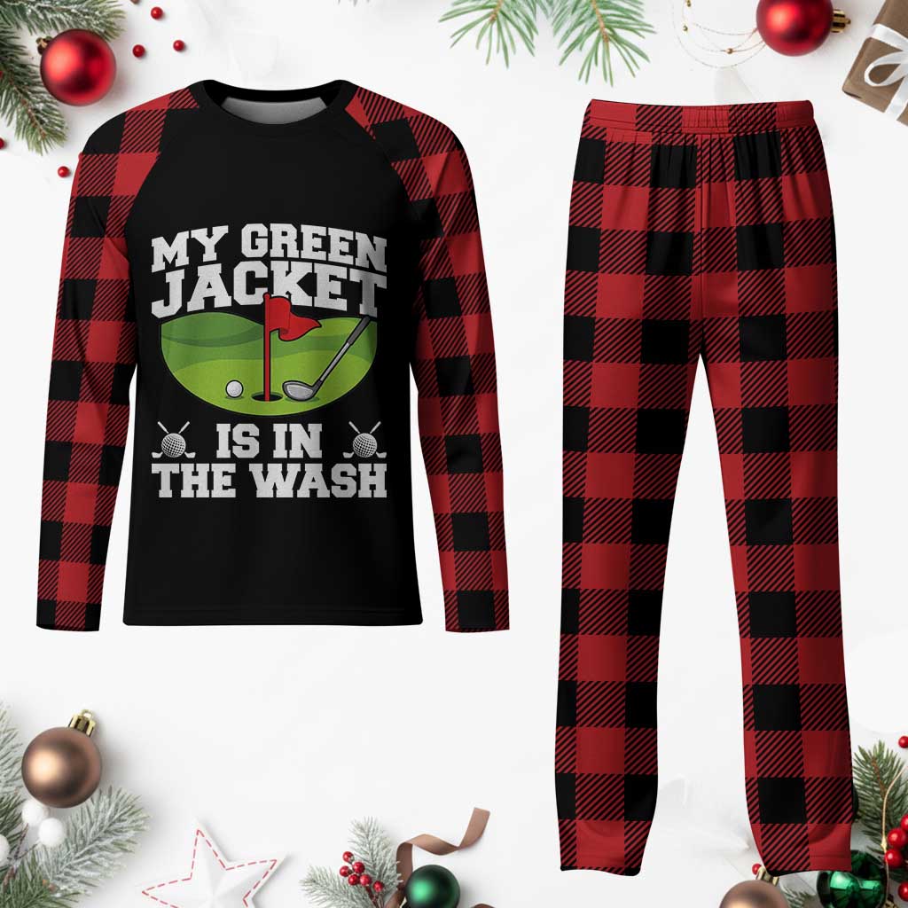 My Jacket Is In The Wash Funny Golfing Plaid Pajama Set Georgia Golf Humor Sarcastic Golfer