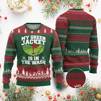 My Jacket Is In The Wash Funny Golfing Ugly Christmas Sweater Georgia Golf Humor Sarcastic Golfer