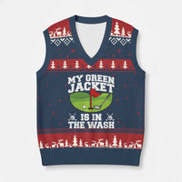 My Jacket Is In The Wash Funny Golfing V-Neck Knit Sweater Vest Georgia Golf Humor Sarcastic Golfer