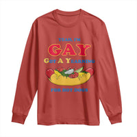 Yeah I’m GAY Got A Yearning For Hot Dogs Long Sleeve Shirt Funny Foodie Humor Retro Graphic