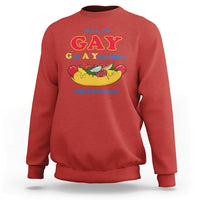 Yeah I’m GAY Got A Yearning For Hot Dogs Sweatshirt Funny Foodie Humor Retro Graphic