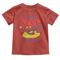 Yeah I’m GAY Got A Yearning For Hot Dogs Toddler T Shirt Funny Foodie Humor Retro Graphic