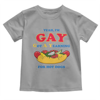 Yeah I’m GAY Got A Yearning For Hot Dogs Toddler T Shirt Funny Foodie Humor Retro Graphic