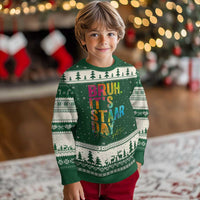 Bruh It's STAAR Day You Got This Ugly Christmas Sweater Funny Texas Teacher Student Motivation Tie Dye Effect Printing