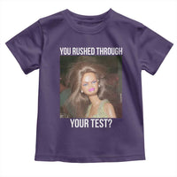 Funny Disheveled Doll Meme Testing Day Toddler T Shirt You Rushed Through Your Test Teacher Reaction Humor