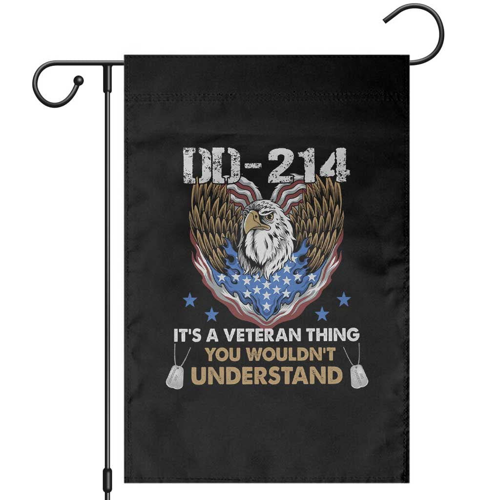 DD-214 Its A Veteran Thing You Wouldnt Understand Garden Flag Patriotic American Eagle Military Pride Graphic