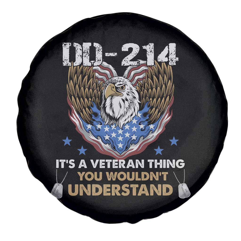 DD-214 Its A Veteran Thing You Wouldnt Understand Spare Tire Cover Patriotic American Eagle Military Pride Graphic