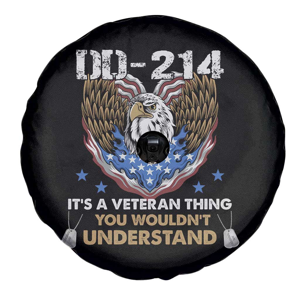 DD-214 Its A Veteran Thing You Wouldnt Understand Spare Tire Cover Patriotic American Eagle Military Pride Graphic
