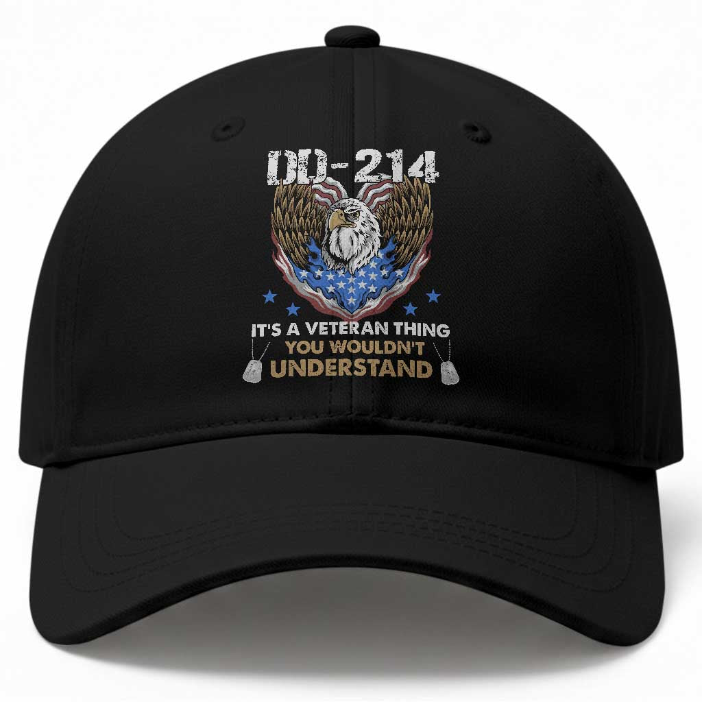 DD-214 Its A Veteran Thing You Wouldnt Understand Baseball Cap Patriotic American Eagle Military Pride Graphic