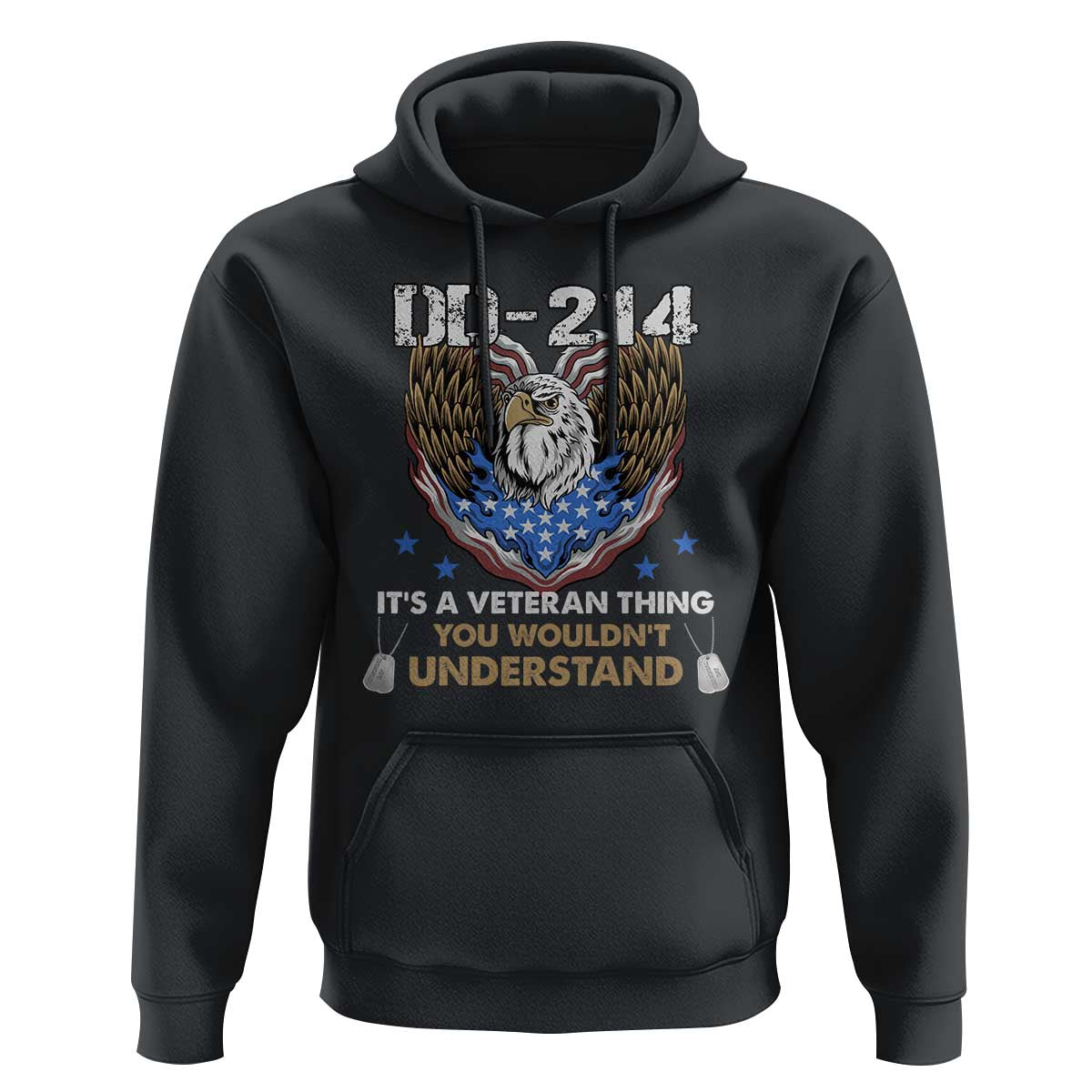 DD-214 Its A Veteran Thing You Wouldnt Understand Hoodie Patriotic American Eagle Military Pride Graphic