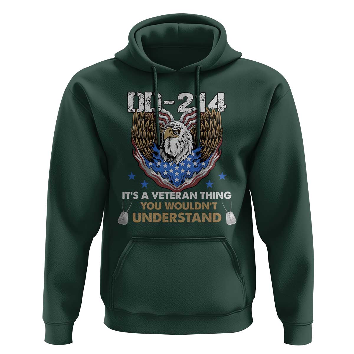 DD-214 Its A Veteran Thing You Wouldnt Understand Hoodie Patriotic American Eagle Military Pride Graphic