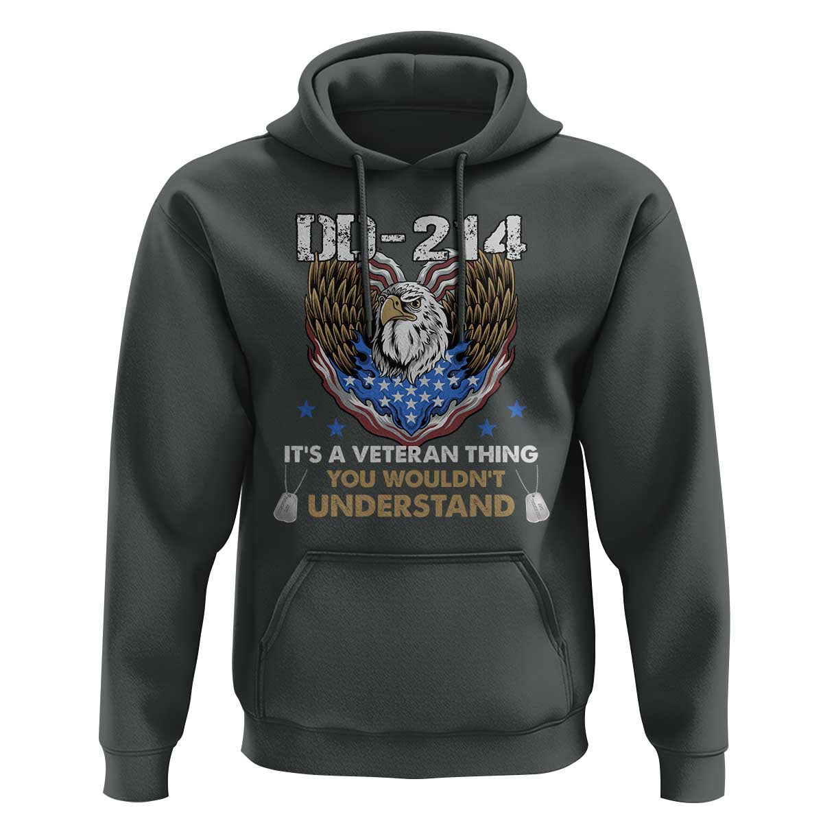 DD-214 Its A Veteran Thing You Wouldnt Understand Hoodie Patriotic American Eagle Military Pride Graphic