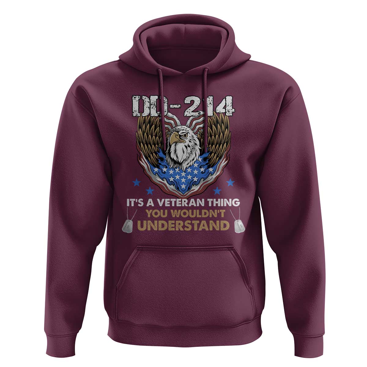 DD-214 Its A Veteran Thing You Wouldnt Understand Hoodie Patriotic American Eagle Military Pride Graphic
