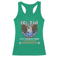 DD-214 Its A Veteran Thing You Wouldnt Understand Racerback Tank Top Patriotic American Eagle Military Pride Graphic