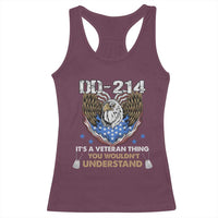 DD-214 Its A Veteran Thing You Wouldnt Understand Racerback Tank Top Patriotic American Eagle Military Pride Graphic