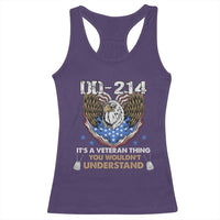 DD-214 Its A Veteran Thing You Wouldnt Understand Racerback Tank Top Patriotic American Eagle Military Pride Graphic