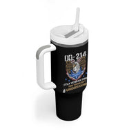 DD-214 Its A Veteran Thing You Wouldnt Understand Tumbler With Handle Patriotic American Eagle Military Pride Graphic