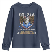 DD-214 Its A Veteran Thing You Wouldnt Understand Youth Sweatshirt Patriotic American Eagle Military Pride Graphic