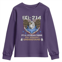 DD-214 Its A Veteran Thing You Wouldnt Understand Youth Sweatshirt Patriotic American Eagle Military Pride Graphic