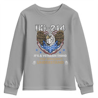 DD-214 Its A Veteran Thing You Wouldnt Understand Youth Sweatshirt Patriotic American Eagle Military Pride Graphic