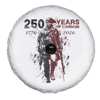 250 Years of Courage Commemorative Patriotic Soldier Spare Tire Cover American Revolution to Modern Military 1776 to 2026 Semiquincentennial