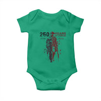250 Years of Courage Commemorative Patriotic Soldier Baby Onesie American Revolution to Modern Military 1776 to 2026 Semiquincentennial