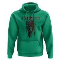 250 Years of Courage Commemorative Patriotic Soldier Hoodie American Revolution to Modern Military 1776 to 2026 Semiquincentennial