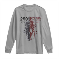 250 Years of Courage Commemorative Patriotic Soldier Long Sleeve Shirt American Revolution to Modern Military 1776 to 2026 Semiquincentennial
