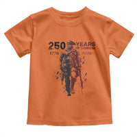 250 Years of Courage Commemorative Patriotic Soldier Toddler T Shirt American Revolution to Modern Military 1776 to 2026 Semiquincentennial