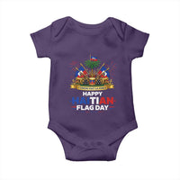 Happy Haitian Flag Day May 18 Heritage Celebration Baby Onesie L'Union Fait La Force Coat Of Arms Fireworks