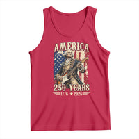 America 250 Years George Washington Rock Star Tank Top Funny Electric Guitar Player Vintage American Flag 1776 to 2026 Semiquincentennial